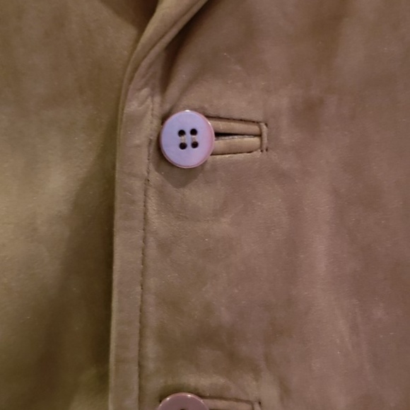 brown suede leather men's vest Siegler & Co XL - Picture 5 of 7